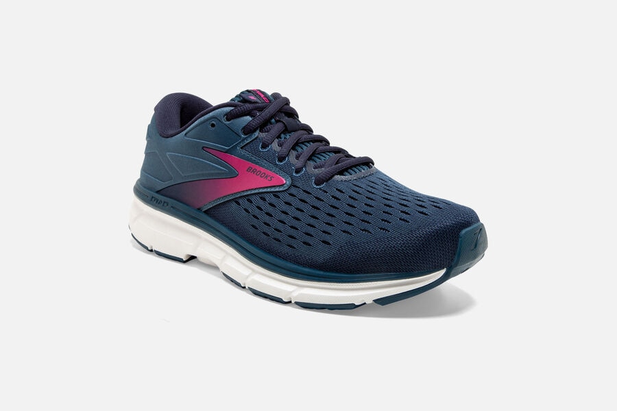 Brooks Dyad 11 Road Running Shoes Womens - Navy/Pink - PIHZK-3925